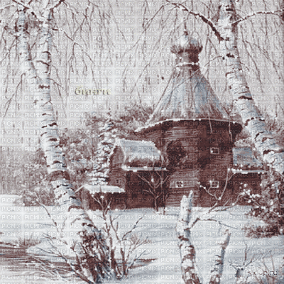 Y.A.M._Winter background Sepia - GIF เคลื่อนไหวฟรี