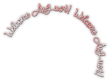 soave text welcome august pink - kostenlos png