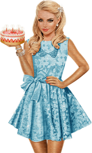 Birthday. Woman. Cake. Leila - gratis png