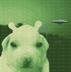 dithered alien puppy - ingyenes png