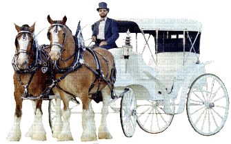 wedding carriage bp - GIF animé gratuit