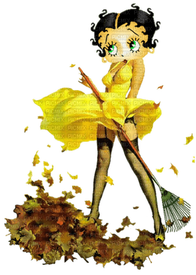 Kaz_Creations Betty Boop Autumn - Free PNG