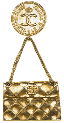 Chanel Bag Gold - Bogusia - gratis png
