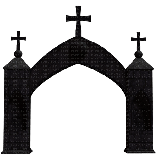 dolceluna gothic arch stone black - PNG gratuit