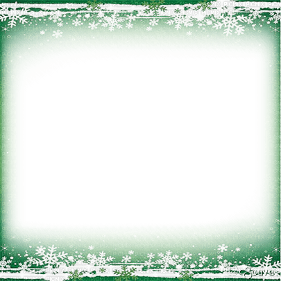 soave frame winter abstract snowflake white green - gratis png