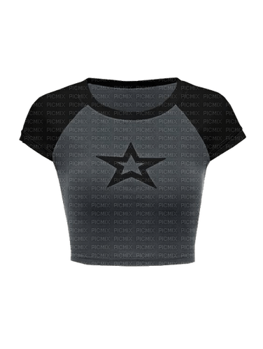 crop top emo gothic y2k shirt tshirt star - Free PNG