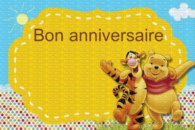 image encre color effet à pois bon anniversaire  Disney edited by me - PNG gratuit