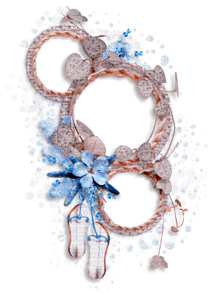 soave deco summer scrap flowers circle blue brown - zadarmo png