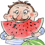 fly on watermelon - Gratis animeret GIF