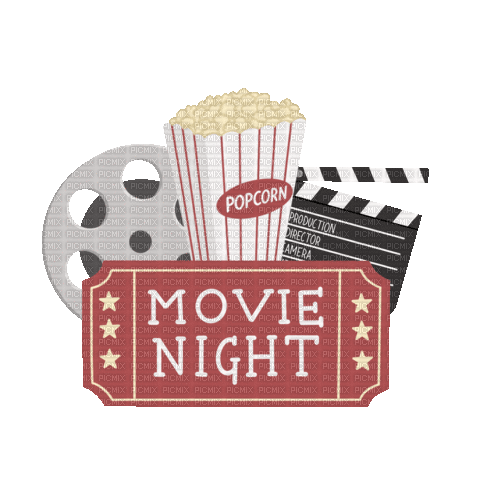 Cinema.Movie Night.Set.gif.Victoriabea - Nemokamas animacinis gif