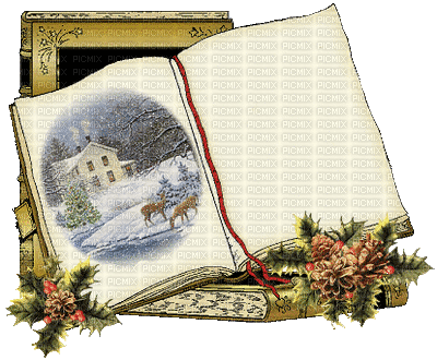 christmas-book-decoration - Bezmaksas animēts GIF