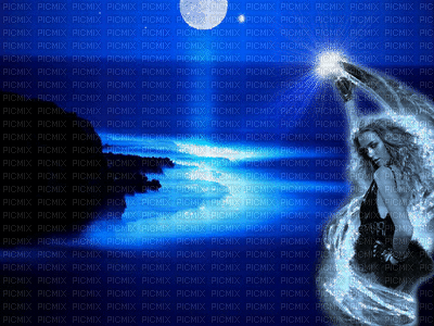 blue landscape laurachan - Bezmaksas animēts GIF