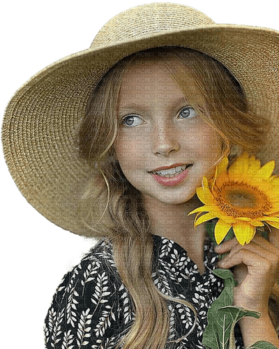 Sunflower.Girl.Tournesol.Femme.Victoriabea - Free PNG