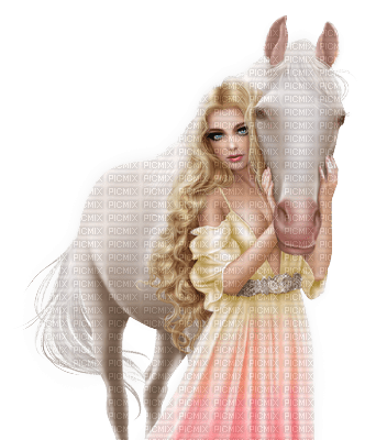 kvinna-häst--woman and horse - png ฟรี