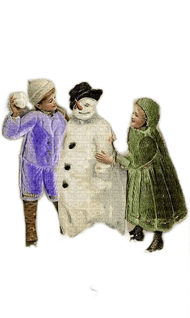 loly33 enfant hiver vintage - PNG gratuit
