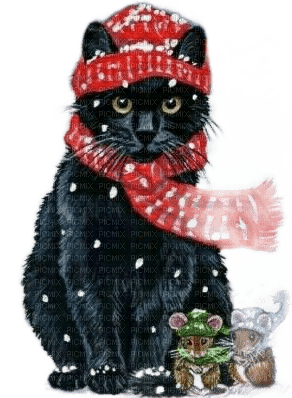 loly33 chat hiver - gratis png