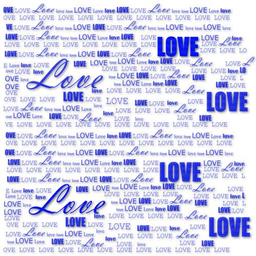 Love.Text.Blue - PNG gratuit