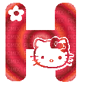 Gif lettre Hello Kitty -H- - GIF animado gratis