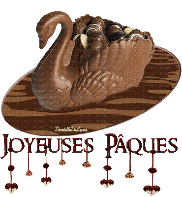 Joyeuses Pâques.chocolate.Victoriabea - Бесплатни анимирани ГИФ