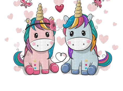 rainbow unicorns - безплатен png