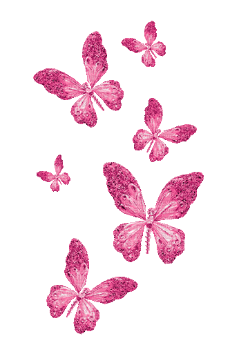 Animated.Butterflies.Pink - By KittyKatLuv65 - Ilmainen animoitu GIF