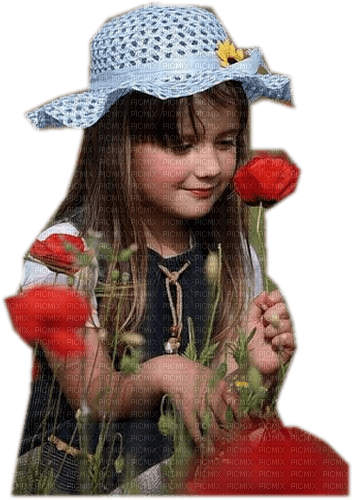 loly33 enfant coquelicot - 免费PNG