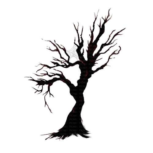 kikkapink deco scrap tree gothic spooky - besplatni png