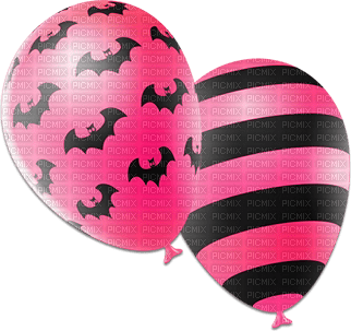 soave deco halloween balloon black pink - PNG gratuit