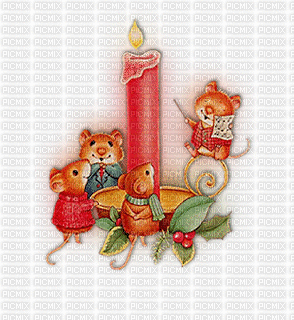Cute Christmas Mice - Ingyenes animált GIF