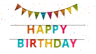 Kaz_Creations Deco Birthday Text Happy Birthday Banner - zadarmo png