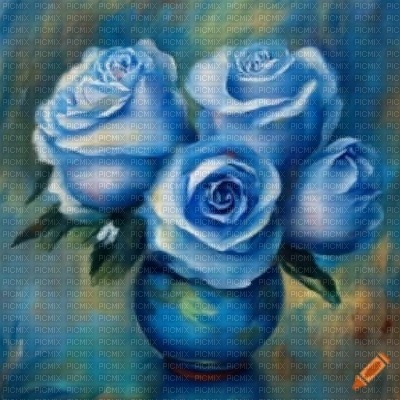 Blue Roses Painting - png gratuito
