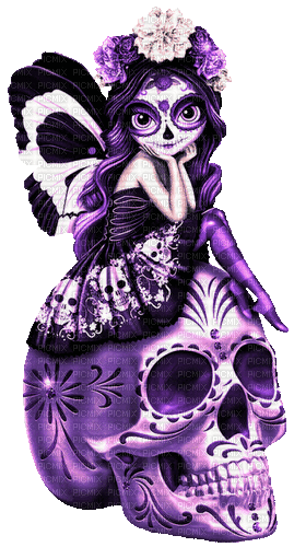 Animated.Sugar.Skull.Fairy - By KittyKatLuv65 - Gratis animeret GIF