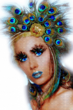 Kaz_Creations Woman Femme Peacock - bezmaksas png