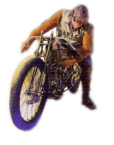 Rena Vintage Man Motorrad - 免费PNG