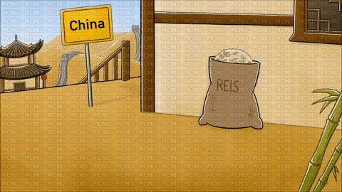 sack of rice in china is falling - Zdarma animovaný GIF