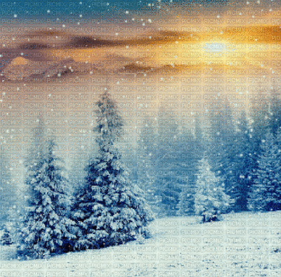 loly33 fond paysage hiver - Bezmaksas animēts GIF