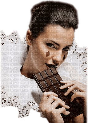 woman chocolate bp - Free PNG