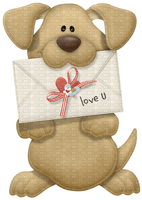 Kaz_Creations Valentine Deco Love Puppy Dog - ilmainen png