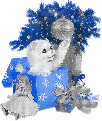 soave animals cat christmas winter deco gift box - δωρεάν png
