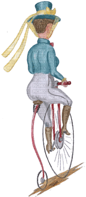 woman with bicycle bp - GIF animate gratis