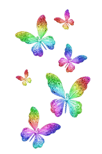 Butterflies.Rainbow - nemokama png