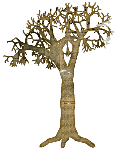 Tree artsy creative paper print - darmowe png