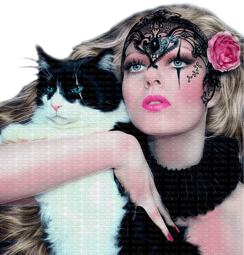 fantasy woman and cat by nataliplus - png gratuito
