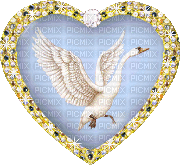 swan heart - GIF animasi gratis