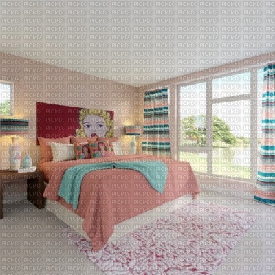 Pink Bedroom Background - png ฟรี
