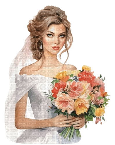loly33 femme mariée - png grátis