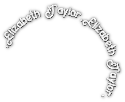 soave Elizabeth Taylor text white - zdarma png