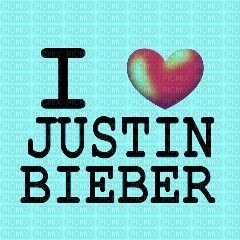 I love Justin Bieber - Free PNG