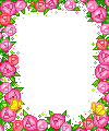 floral pixel frame - GIF เคลื่อนไหวฟรี
