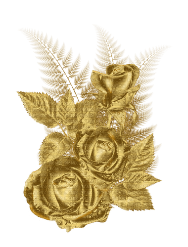 FLOWER, GOLD - zadarmo png